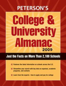 Paperback Peterson's College & University Alamanc 2009 Book