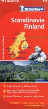 Map Michelin Scandinavia Finland Map 711 Book