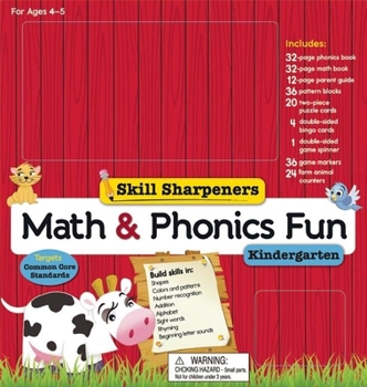 Paperback Skill Sharpeners Math and Phonics Fun: Kindergarten Book