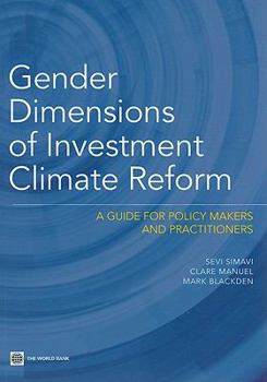 Paperback Gender Dimensions of Investment Climate Reform Book