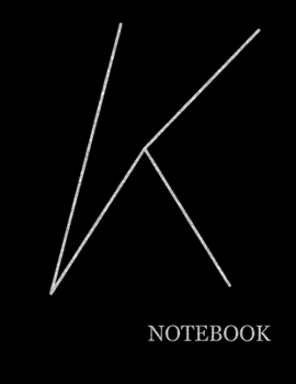 Paperback Personalized K Initial Letter Black Notebook- Personalized K Initial Letter Black Notebook Grid Sturdy High Quality Premium White Paper 8.5x11 200 pag Book