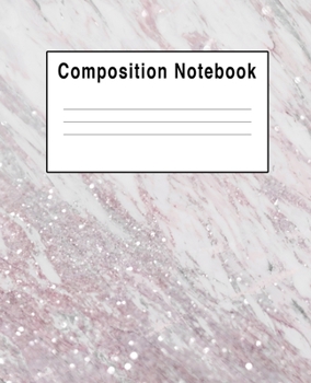 Composition Notebook: Rock Faux Sparkels Light Pink