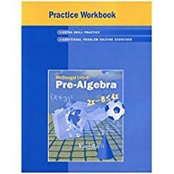 Paperback McDougal Littell Pre-Algebra: Practice Workbook, Student Edition Book