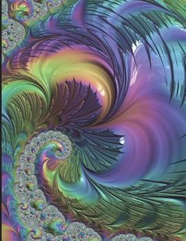 Cornell Notes XL Notebook: 8.5x11, 250 Page, Extra Large Cornell Notebook: Liquid Rainbow Vortex Fractal Art Cover Design