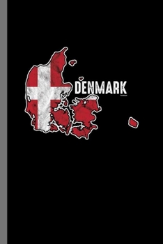 Paperback Denmark: Patriotic Danish Denmark Flag Nationalism Gift (6"x9") Dot Grid notebook Journal to write in Book