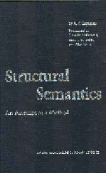 Hardcover Structural Semantics: An Attempt at a Method Book