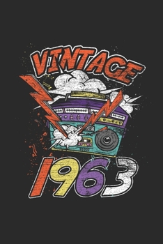 Vintage 1963: Blank Lined Notebook – Journal for Birthday Gift Idea