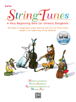 Paperback StringTunes -- A Very Beginning Solo (or Unison) Songbook: Cello, Book & Online Audio Book