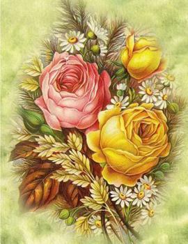 Paperback Sketchbook: Large Sketchbook, Vintage Flowers Cover, 120 Pages, 8.5 by 11 Book