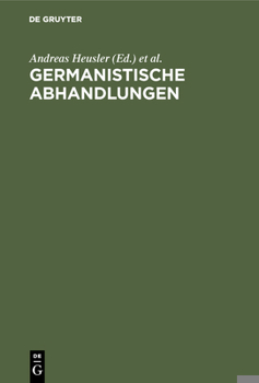 Hardcover Germanistische Abhandlungen [German] Book