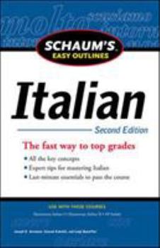 Paperback Schaum's Easy Outlines: Italian Book