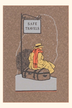 Paperback Vintage Journal Sitting on Trunk Travel Poster Book