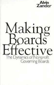 Hardcover Making Boards Effective: The Dynamics of Nonprofit Governing Boards Book