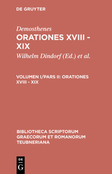 Hardcover Orationes XVIII - XIX [Greek, Ancient (To 1453)] Book