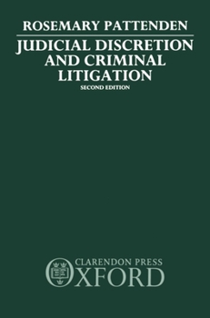 Hardcover Judicial Discretion and Criminal Litigation Book