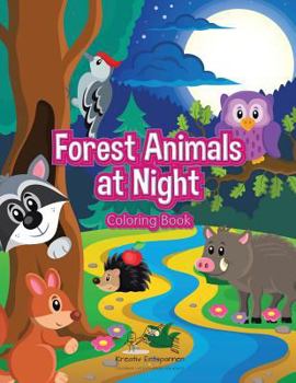 Paperback Forest Animals at Night Coloring Book