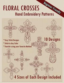 Paperback Floral Crosses Hand Embroidery Patterns Book