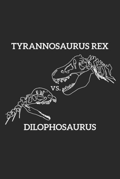 Paperback Eikland - Notes: Dinosaur fossil skeleton Tyrannosaurus Rex vs. Dilophosaurus - Notebook 6x9 dot grid Book