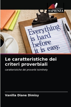 Paperback Le caratteristiche dei criteri proverbiali [Italian] Book