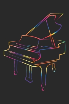 Tie Dye Piano Notebook - Music Instrument Gift for Piano Player - Piano Journal - Piano Diary: Medium College-Ruled Journey Diary, 110 page, Lined, 6x9 (15.2 x 22.9 cm)