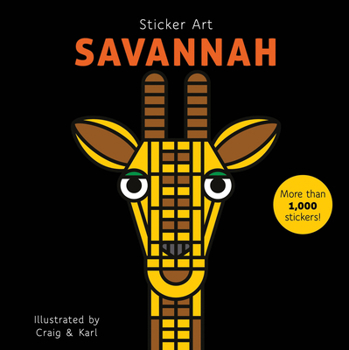 Paperback Sticker Art Savanna Book