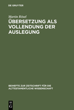 Hardcover Übersetzung als Vollendung der Auslegung [German] Book