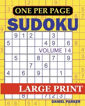 Paperback Large Print Easy Sudoku: Sudoku Puzzle Book For Adults Volume 14 [Large Print] Book