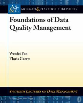 Paperback Foundations of Data Quality Management Book