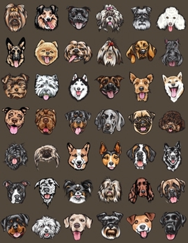 DOGS | COMPOSITION NOTEBOOK: Cute Dogs Of Different Breeds School Composition Notebook For Dog Lovers - College Ruled Notebook - Top Dog Breeds - 8.5 ... Black Lab Pitbull Rottweiler Akita Corgi