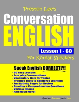 Paperback Preston Lee's Conversation English For Korean Speakers Lesson 1 - 60 Book