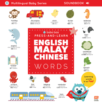 Board book Press-And-Learn English Malay Chinese Words Sound Book