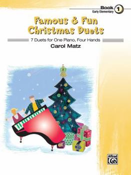 Paperback Famous & Fun Christmas Duets, Bk 1: 7 Duets for One Piano, Four Hands Book