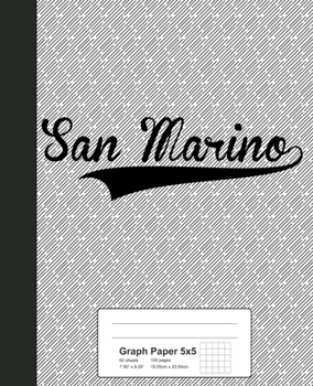 Paperback Graph Paper 5x5: SAN MARINO Notebook Book