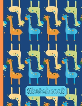 Sketchbook For Kids: Cute Giraffe Patterned Sketchbook with 120 Pages of 8.5"x11" Blank Paper for Drawing, Doodling or Sketching - Classroom Edition Drawing Pad