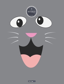 ZMUDACE Notizbuch Punktraster: in DIN A4 Softcover ZP019 Verr�ckte Katze 156 leere gepunktete Seiten mit pers�nlichem Register + Seitenzahlen Zeichenbuch, Skizzenbuch, Dot Grid Notebook, Malbuch, Noti