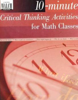 Paperback 10-Minute Critical-Thinking Activities for Math Book