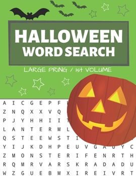 Paperback Halloween Word Search: Puzzle Book Large Print - 80 Halloween Puzzles Book