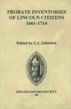 Hardcover Probate Inventories of Lincoln Citizens, 1661-1714 Book