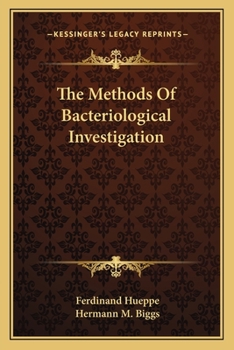 Paperback The Methods Of Bacteriological Investigation Book