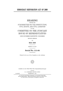 Paperback Democracy Restoration Act of 2009 Book