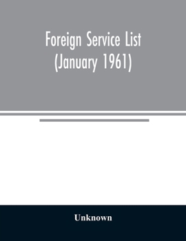 Paperback Foreign service list (January 1961) Book