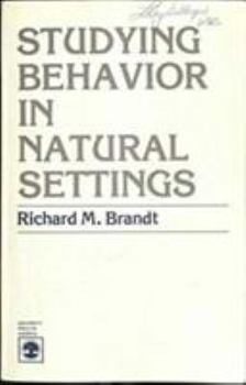 Paperback Studying Behavior in Natural Settings Book