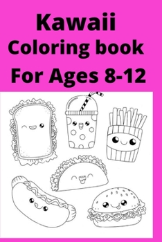 Paperback Kawaii Coloring book For Ages 8 -12 [Large Print] Book