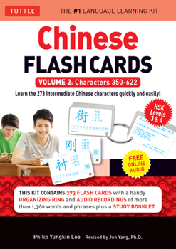 Paperback Chinese Flash Cards Kit Volume 2: Hsk Levels 3 & 4 Intermediate Level: Characters 350-622 (Online Audio Included) Book