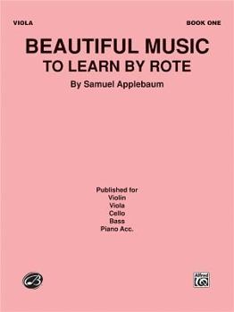 Paperback Beautiful Music to Learn by Rote, Bk 1: Viola Book