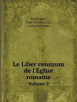Paperback Le Liber censuum de l'?glise romaine Volume 2 [Latin] Book