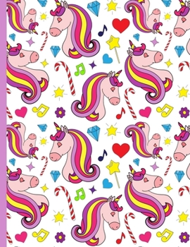 Unicorn Journal: Unicorn Gifts for Girls: Blank lined Magical Unicorn themed Story Paper Journal notebook to write in for girls