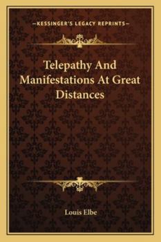 Paperback Telepathy and Manifestations at Great Distances Book