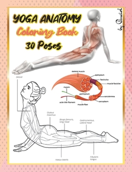 Paperback Yoga anatomy coloring book: An Adult coloring book with 30 yoga poses - Anatomy yoga book