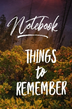 Paperback Notebook things to Remember Book